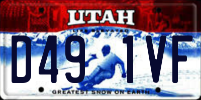UT license plate D491VF