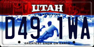 UT license plate D491WA