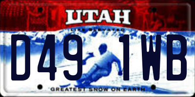 UT license plate D491WB