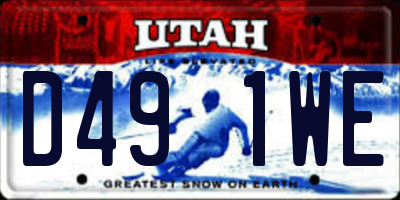 UT license plate D491WE