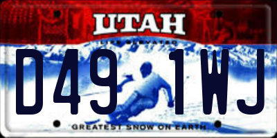 UT license plate D491WJ