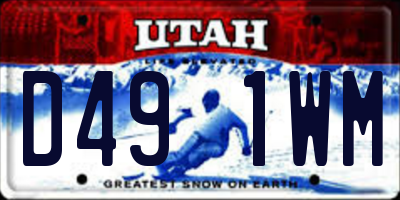 UT license plate D491WM