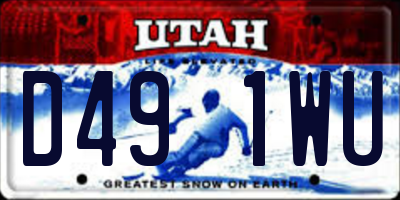UT license plate D491WU