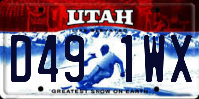 UT license plate D491WX