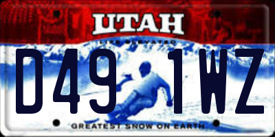 UT license plate D491WZ