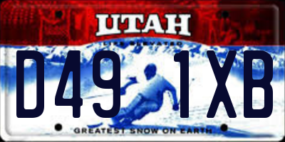 UT license plate D491XB