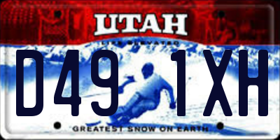 UT license plate D491XH