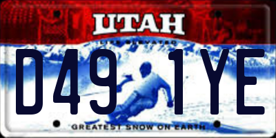 UT license plate D491YE