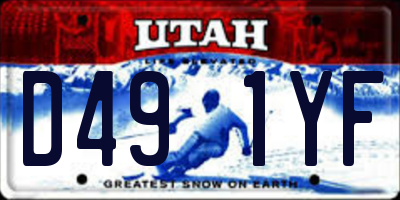 UT license plate D491YF