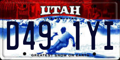 UT license plate D491YI