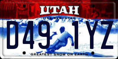 UT license plate D491YZ