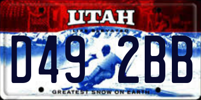 UT license plate D492BB