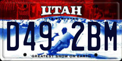 UT license plate D492BM