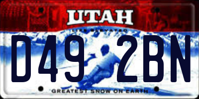 UT license plate D492BN