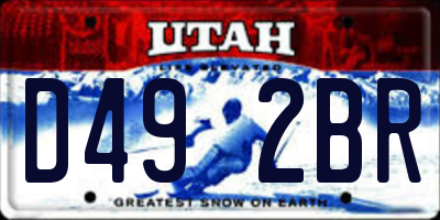 UT license plate D492BR