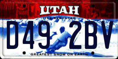 UT license plate D492BV