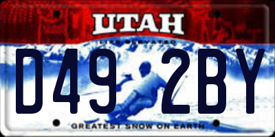 UT license plate D492BY