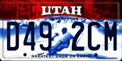 UT license plate D492CM