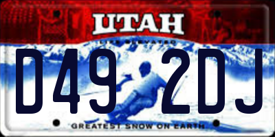UT license plate D492DJ