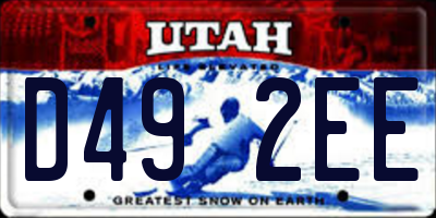 UT license plate D492EE