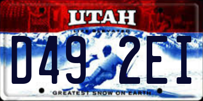 UT license plate D492EI