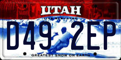 UT license plate D492EP