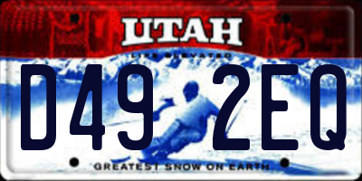 UT license plate D492EQ