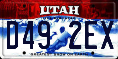 UT license plate D492EX
