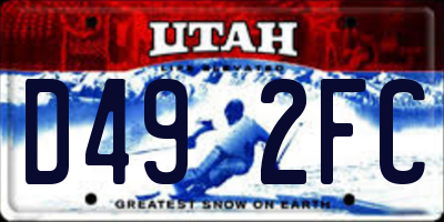 UT license plate D492FC