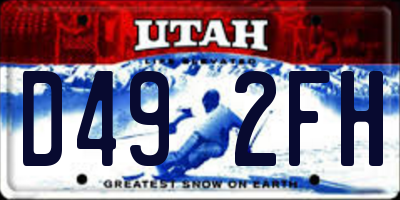 UT license plate D492FH