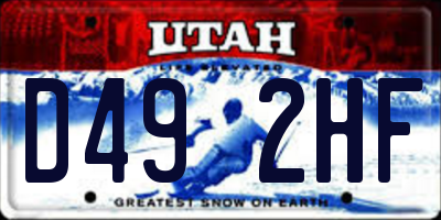 UT license plate D492HF