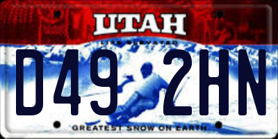 UT license plate D492HN