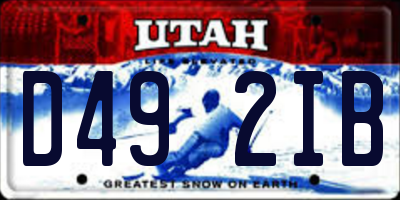 UT license plate D492IB