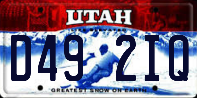 UT license plate D492IQ