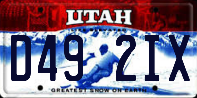 UT license plate D492IX