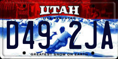 UT license plate D492JA