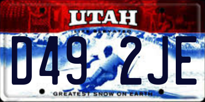 UT license plate D492JE