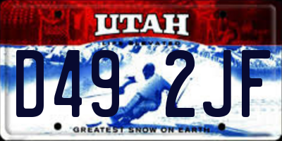 UT license plate D492JF