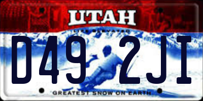 UT license plate D492JI