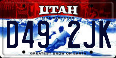 UT license plate D492JK