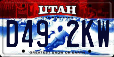 UT license plate D492KW