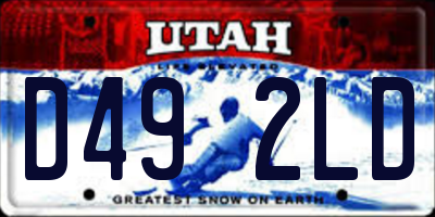 UT license plate D492LD