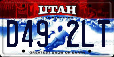 UT license plate D492LT