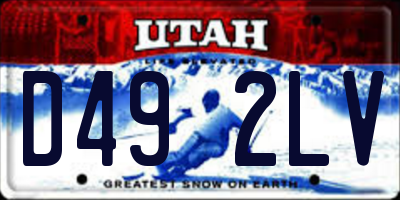 UT license plate D492LV