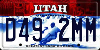 UT license plate D492MM