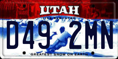 UT license plate D492MN