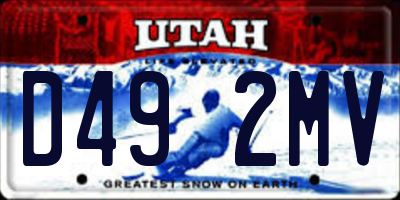 UT license plate D492MV
