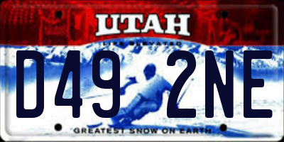 UT license plate D492NE