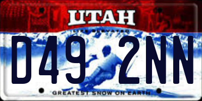 UT license plate D492NN