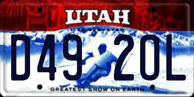 UT license plate D492OL